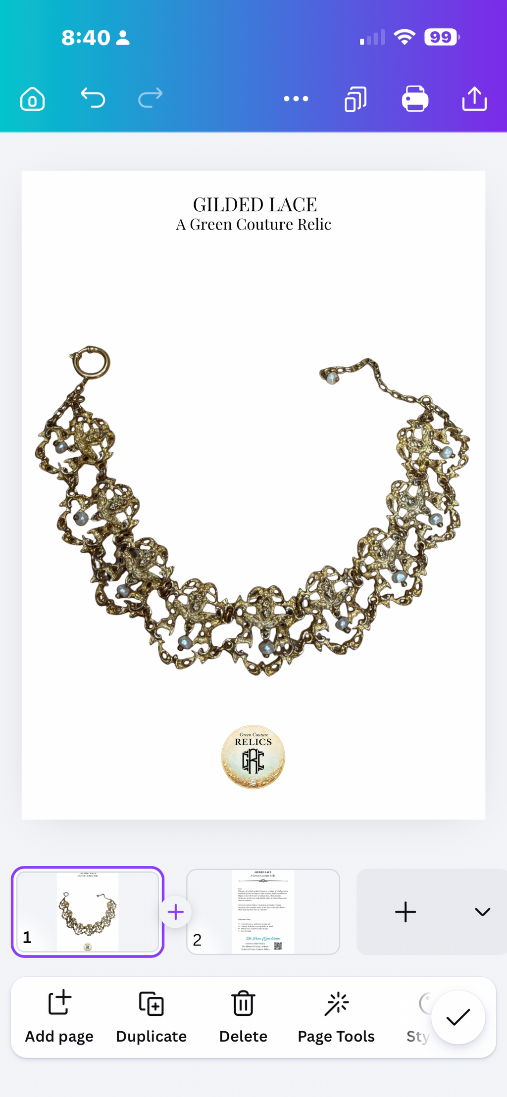 030 — Gilded Lace